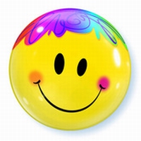 22 Inch Bright Smile Face Bubble Balloon