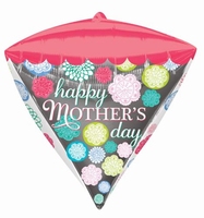 Mothers Day Floral Pattern Diamondz Foil balloon
