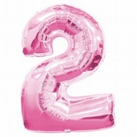 Number 2 Pink Supershape Balloons