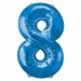 Number 8 Blue Supershape Balloons 